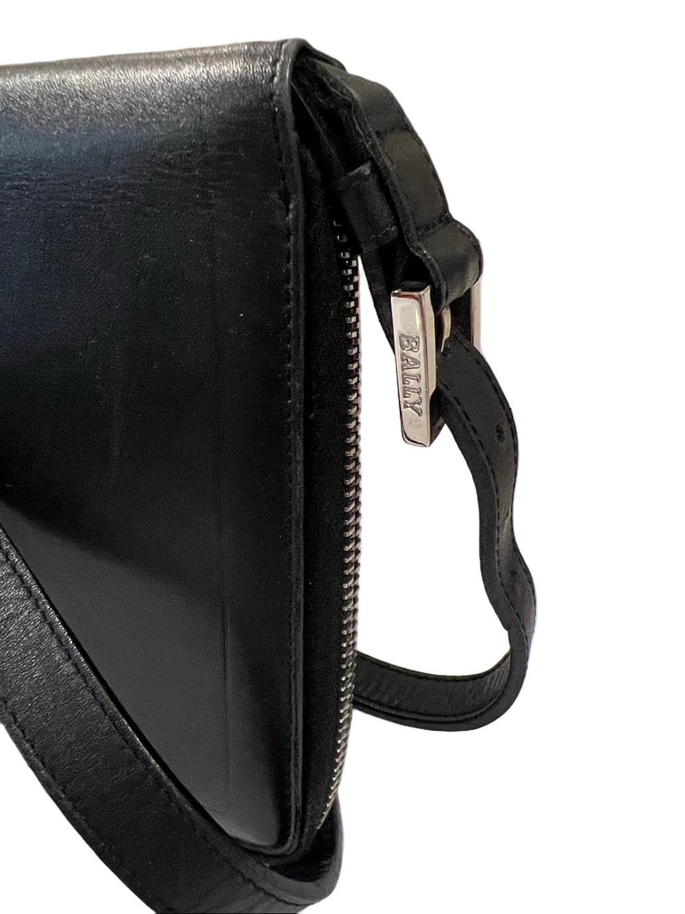 Bally Black Leather Organizer Wallet Crossbody Bag - Picture 6 of 12